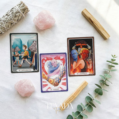 The Theater of Life Oracle Deck whimsical puppetry style Indie Oracle Cards for shadow work and inner child healing