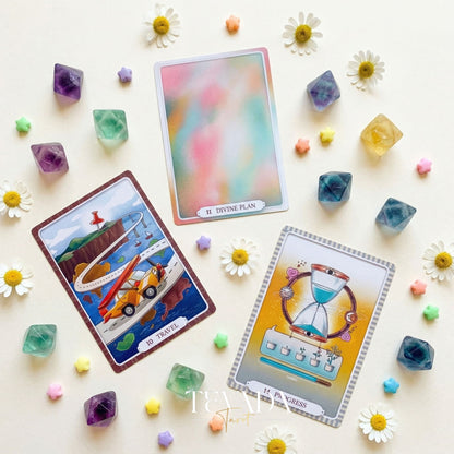 The Theater of Life Oracle Deck whimsical puppetry style Indie Oracle Cards for shadow work and inner child healing