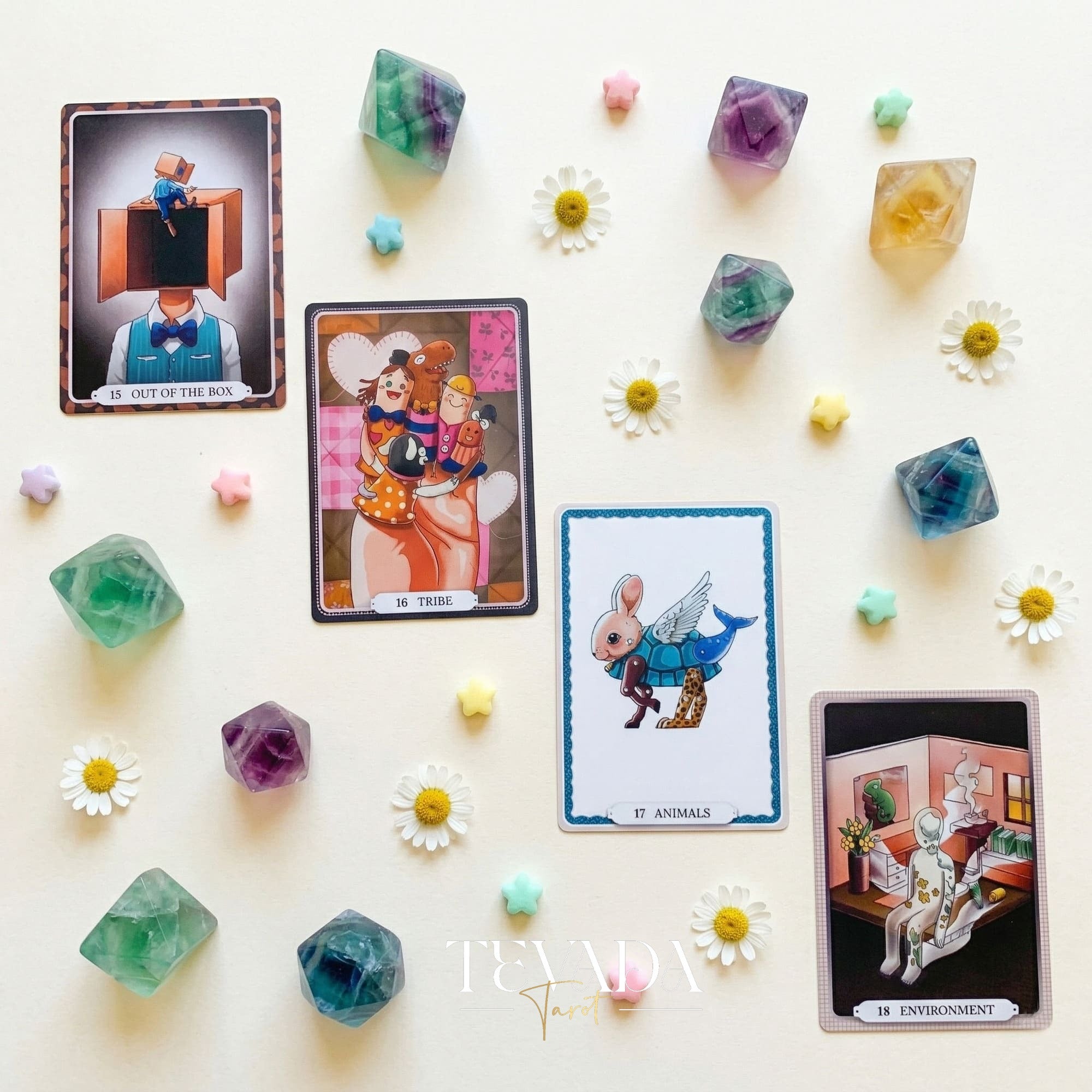 The Theater of Life Oracle Deck whimsical puppetry style Indie Oracle Cards for shadow work and inner child healing