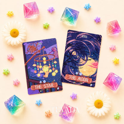 Trail of Mind Tarot anime pixel art tarot deck for nostalgic daily reflection
