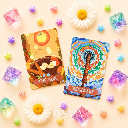 Trail of Mind Tarot anime pixel art tarot deck for nostalgic daily reflection