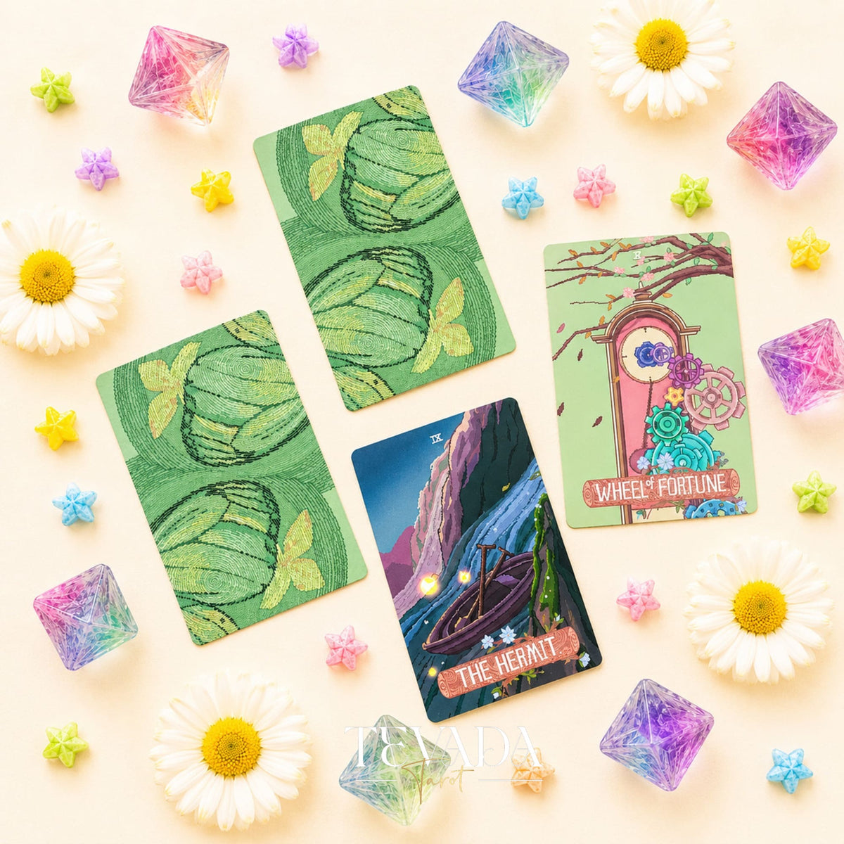 Trail of Mind Tarot anime pixel art tarot deck for nostalgic daily reflection