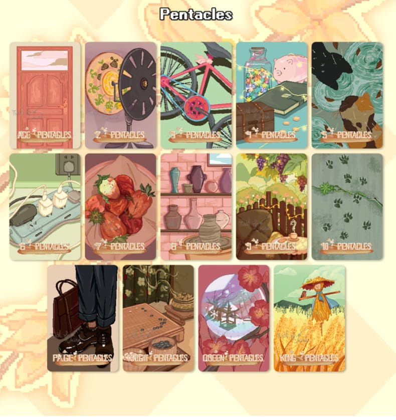 Trail of Mind Tarot anime pixel art tarot deck for nostalgic daily reflection