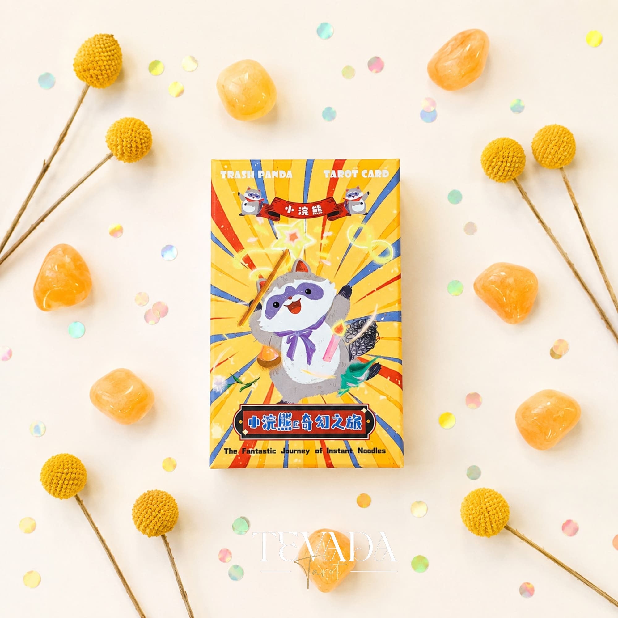 Little Raccoon Tarot crayon-style Indie Tarot Deck for gentle daily reflection