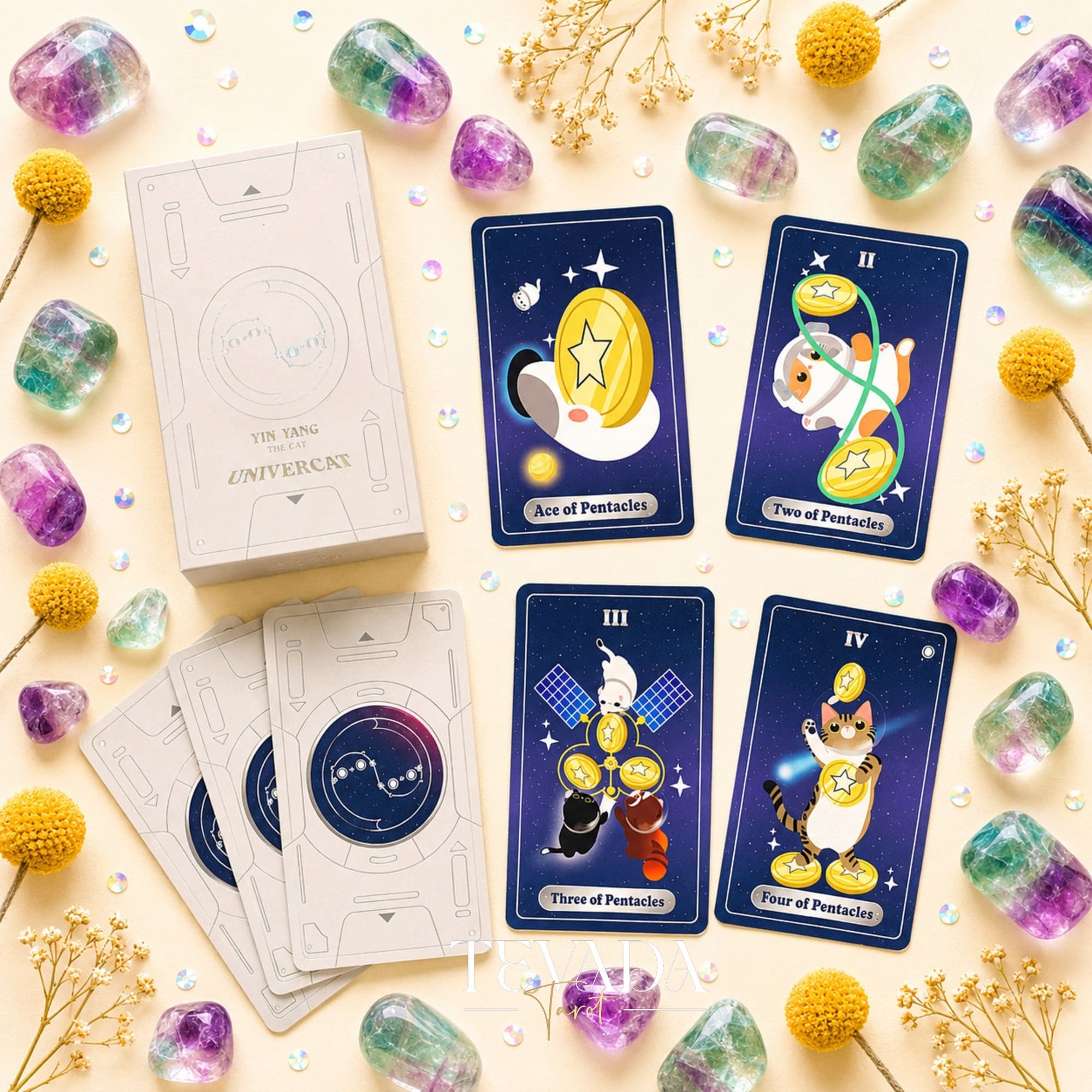 UniverCat Tarot celestial feline tarot deck for gentle daily reflection