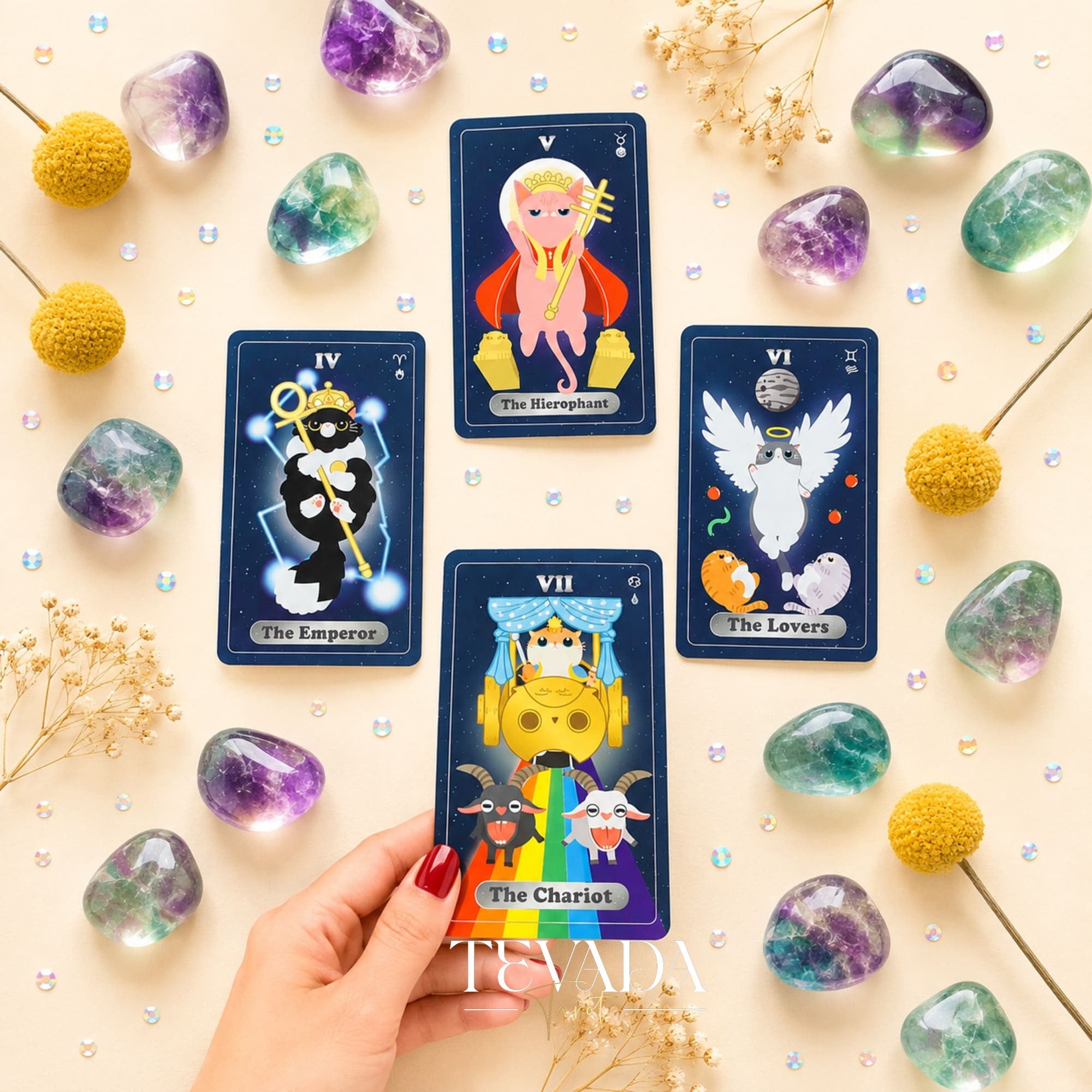 UniverCat Tarot celestial feline tarot deck for gentle daily reflection
