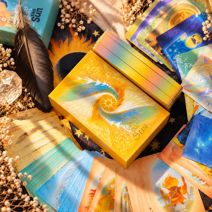 Uno with the Sun Tarot Luxe Radiant Edition, whimsical pastel tarot art for self-reflection and inner light
