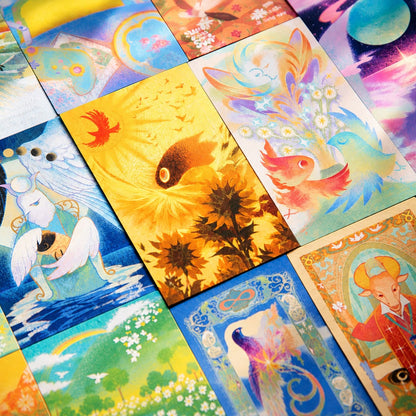 Uno with the Sun Tarot Luxe Radiant Edition, whimsical pastel tarot art for self-reflection and inner light