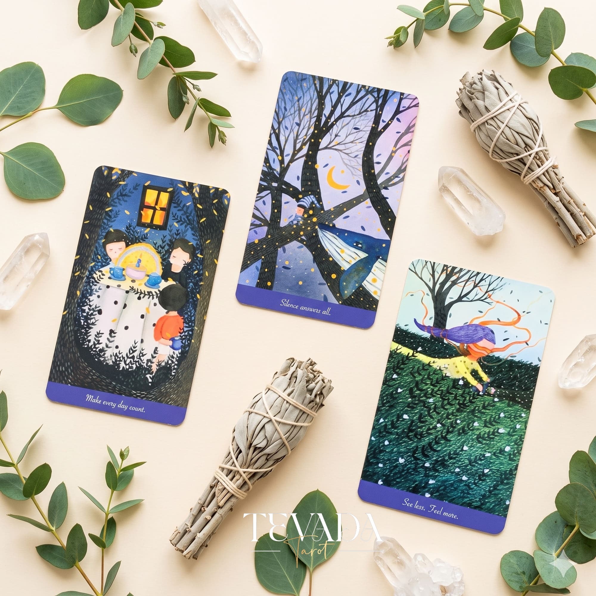 When I Was Young Oracle surreal cartoon Oracle Cards for inner child reflection