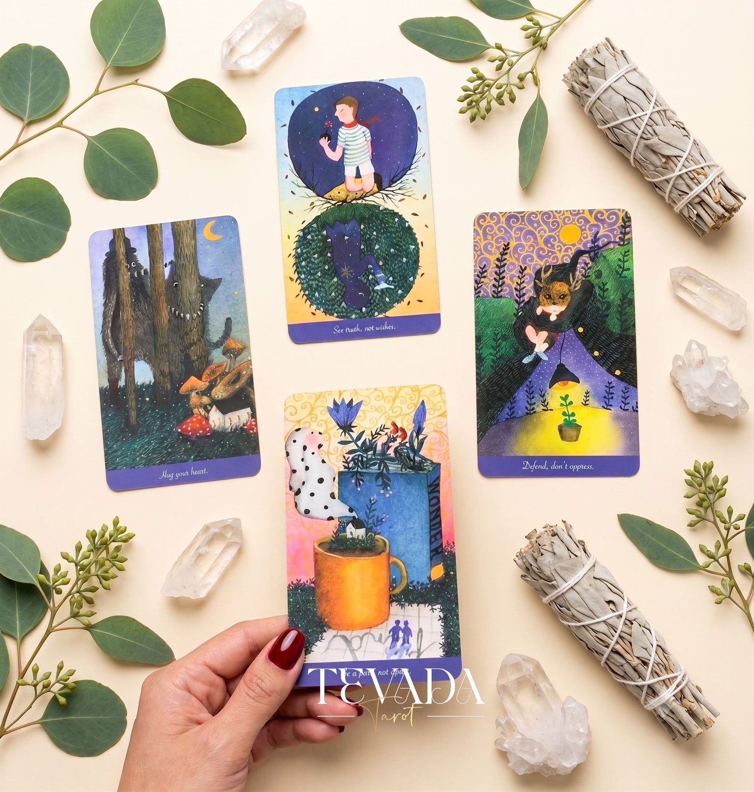 When I Was Young Oracle surreal cartoon Oracle Cards for inner child reflection