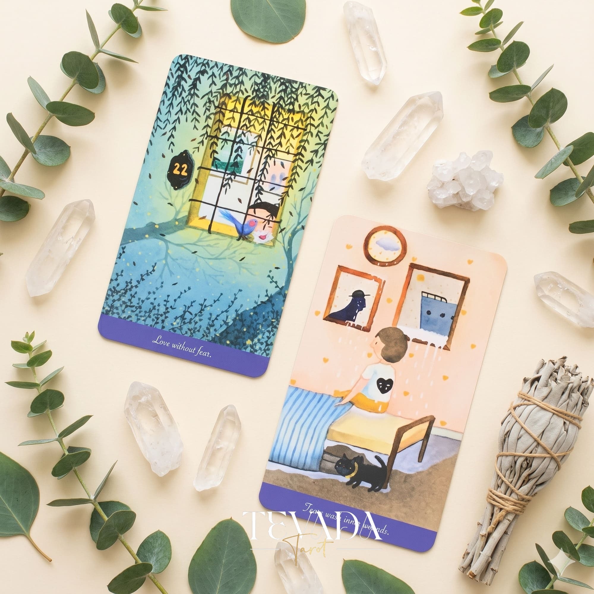 When I Was Young Oracle surreal cartoon Oracle Cards for inner child reflection