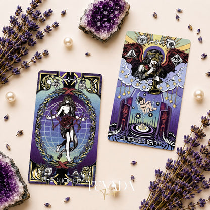 Whisper of Finale Tarot Deluxe dark Gothic Indie Tarot Deck for shadow work readings