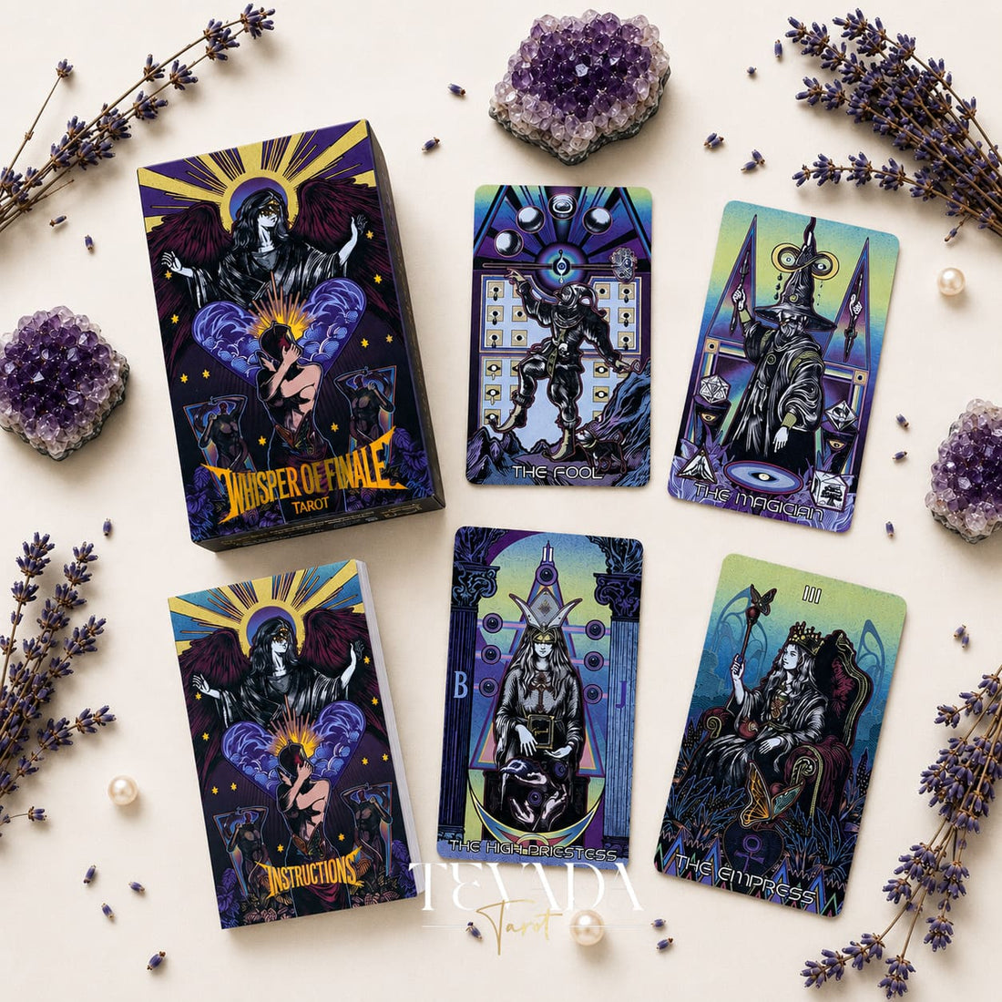 Whisper of Finale Tarot Deluxe dark Gothic Indie Tarot Deck for shadow work readings