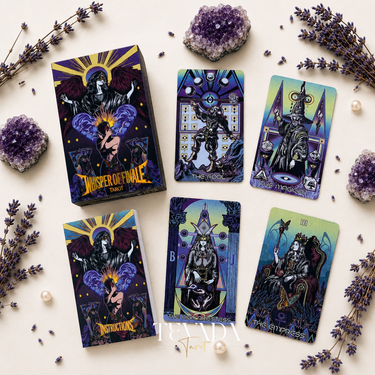 Whisper of Finale Tarot Deluxe dark Gothic Indie Tarot Deck for shadow work readings