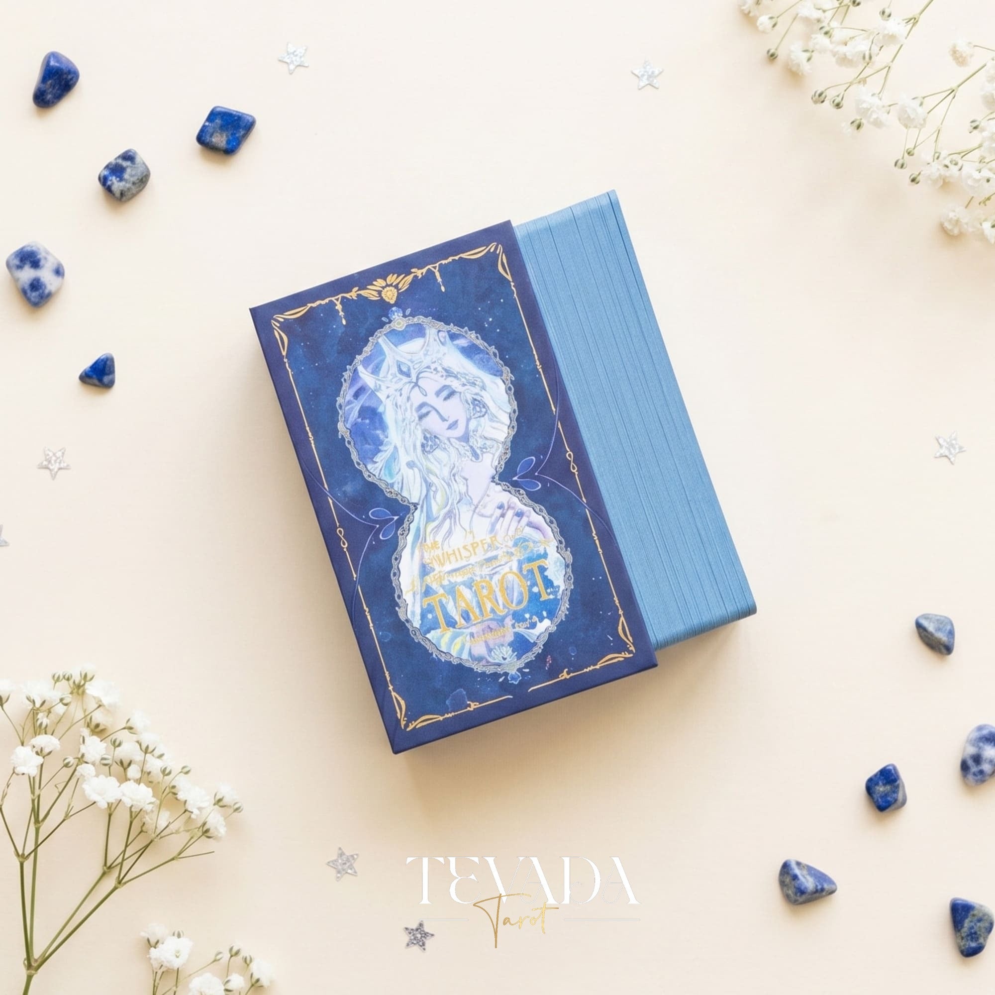 Whisper of Stars and Garden Tarot Starry Sky Edition gold foil edges celestial botanical indie tarot deck