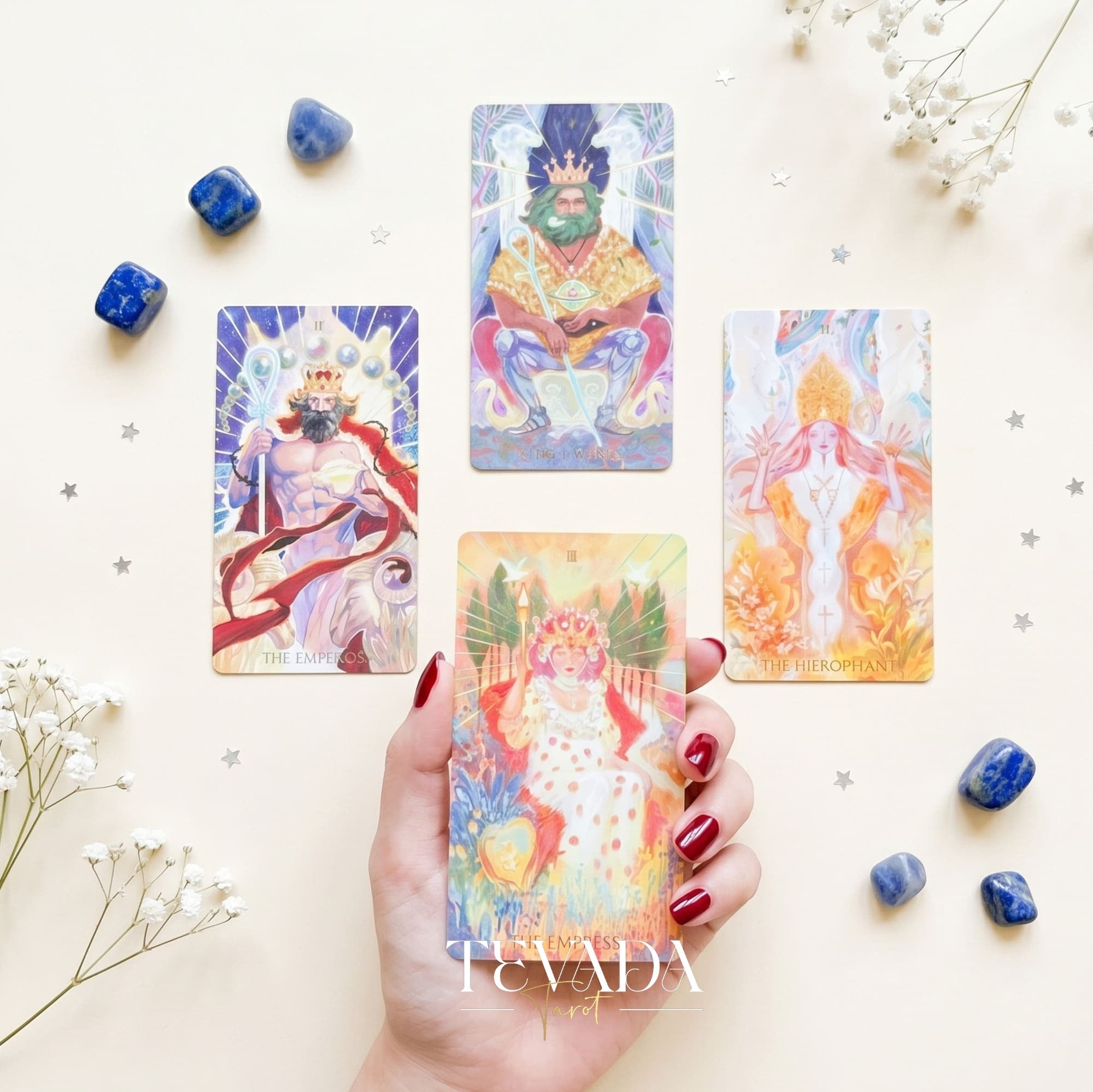 Whisper of Stars and Garden Tarot Starry Sky Edition gold foil edges celestial botanical indie tarot deck