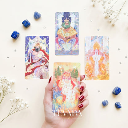 Whisper of Stars and Garden Tarot Starry Sky Edition gold foil edges celestial botanical indie tarot deck
