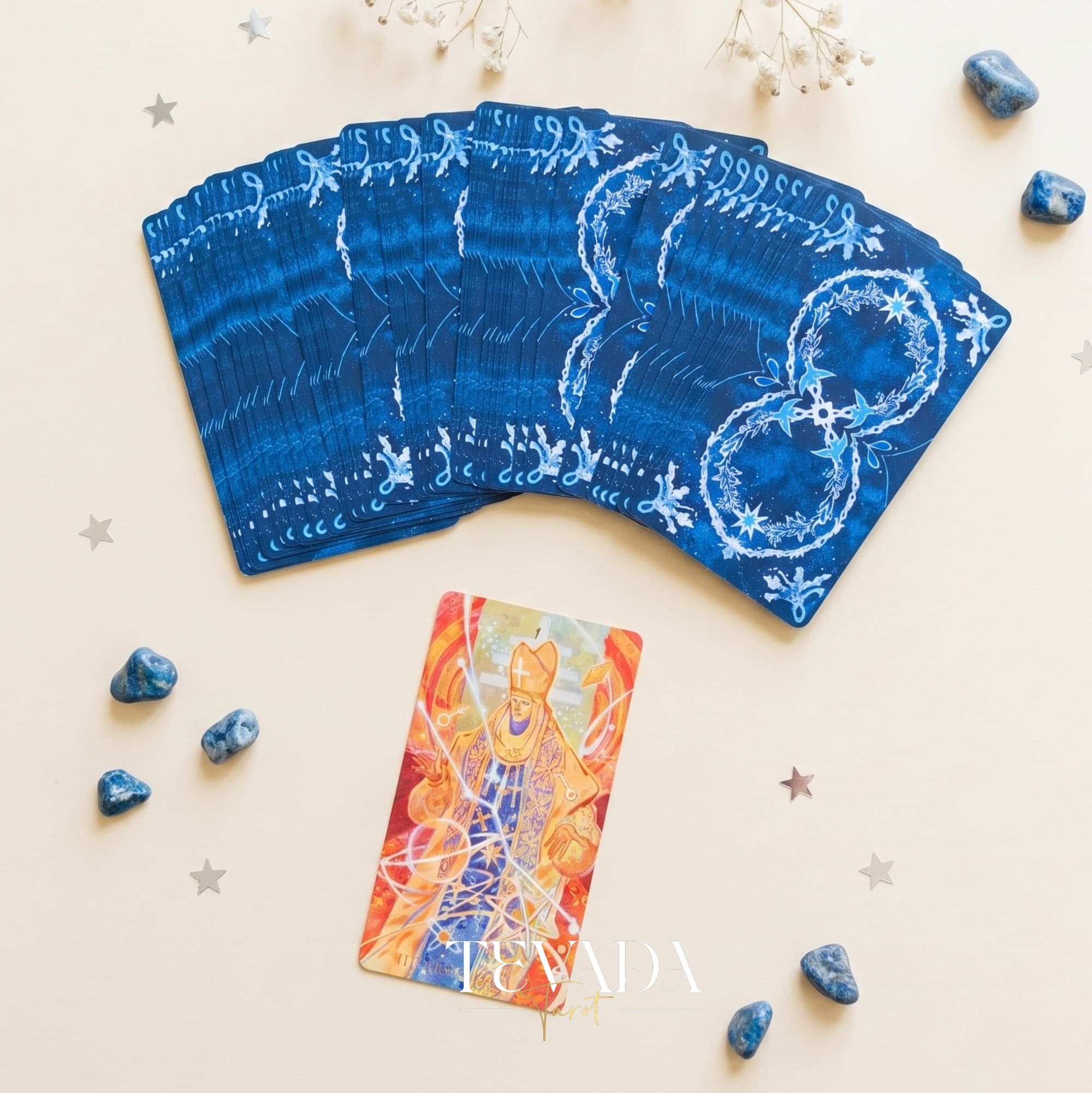 Whisper of Stars and Garden Tarot Starry Sky Edition gold foil edges celestial botanical indie tarot deck