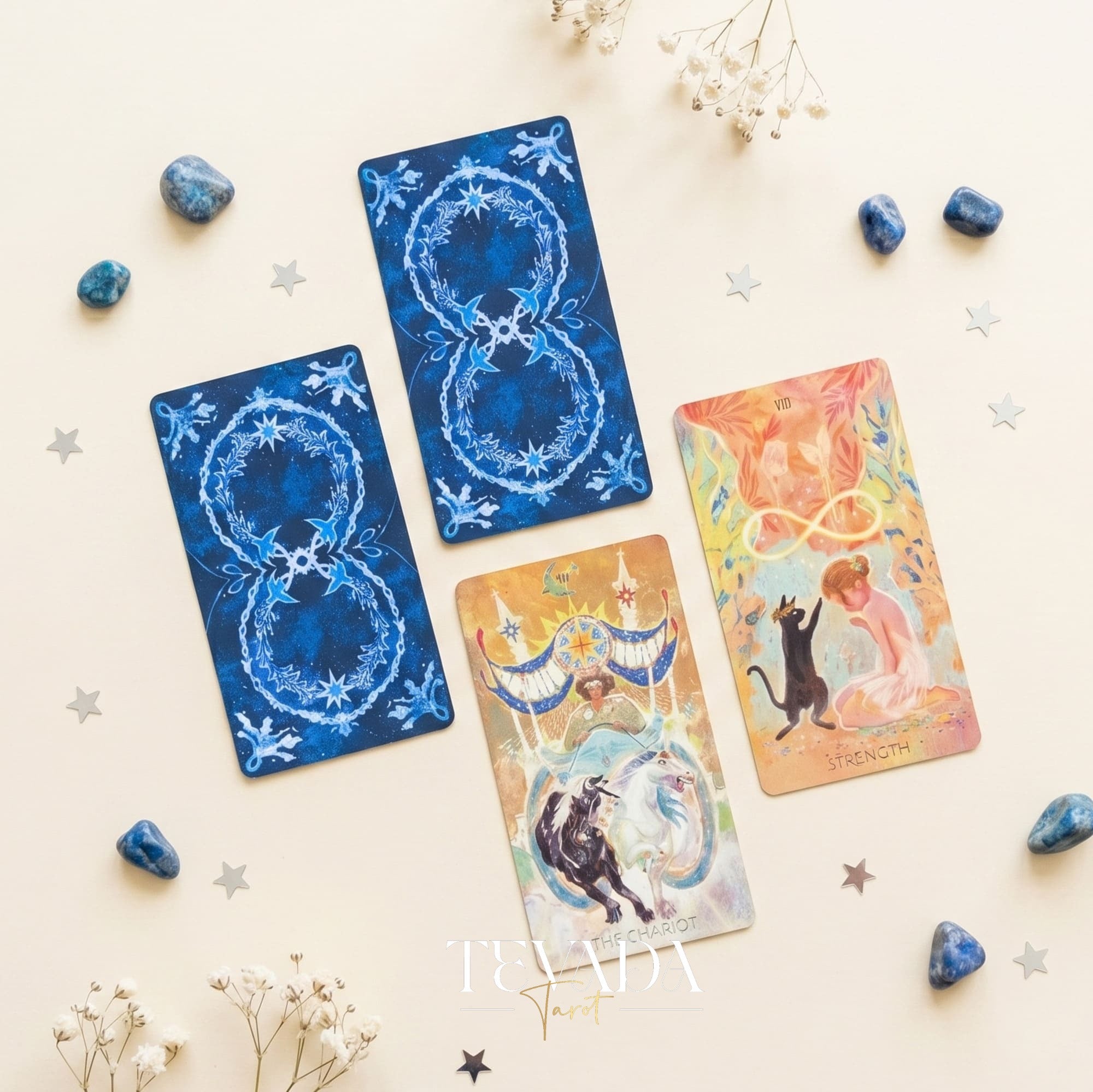 Whisper of Stars and Garden Tarot Starry Sky Edition gold foil edges celestial botanical indie tarot deck