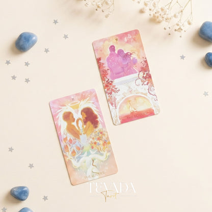 Whisper of Stars and Garden Tarot Starry Sky Edition gold foil edges celestial botanical indie tarot deck