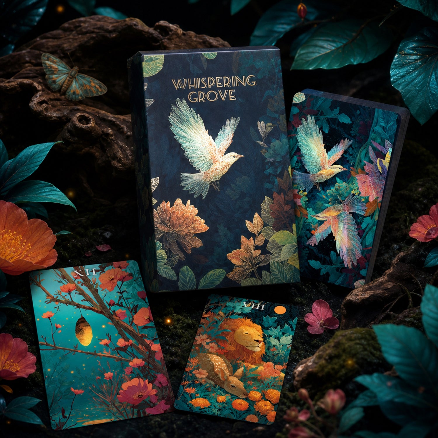 Whispering Grove - Realm of Living Beings Tarot LIMITED Edt woodland cards for reflective readings