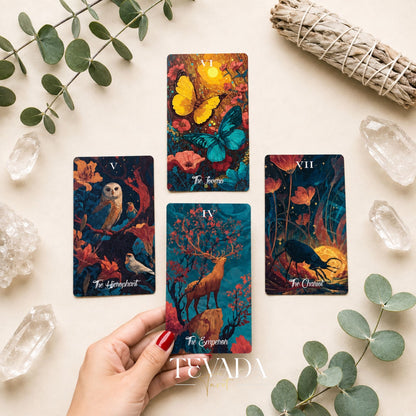 Whispering Grove - Realm of Living Beings Tarot LIMITED Edt woodland cards for reflective readings