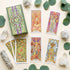 Whispers of Healing Tarot Deck Art Nouveau indie tarot deck with gold foil edges for gentle inner child healing.