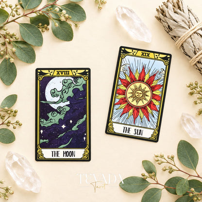 Windmill Flag Tarot medieval storybook Indie Tarot Deck for mythic reflection