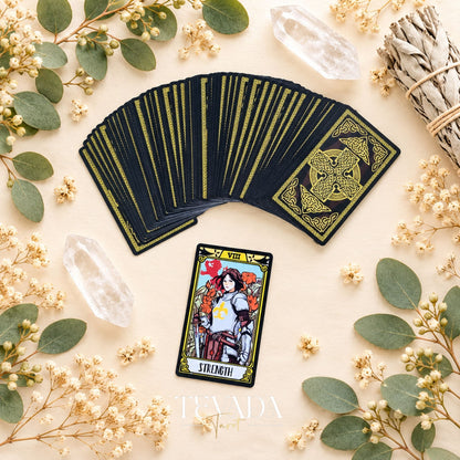 Windmill Flag Tarot medieval storybook Indie Tarot Deck for mythic reflection