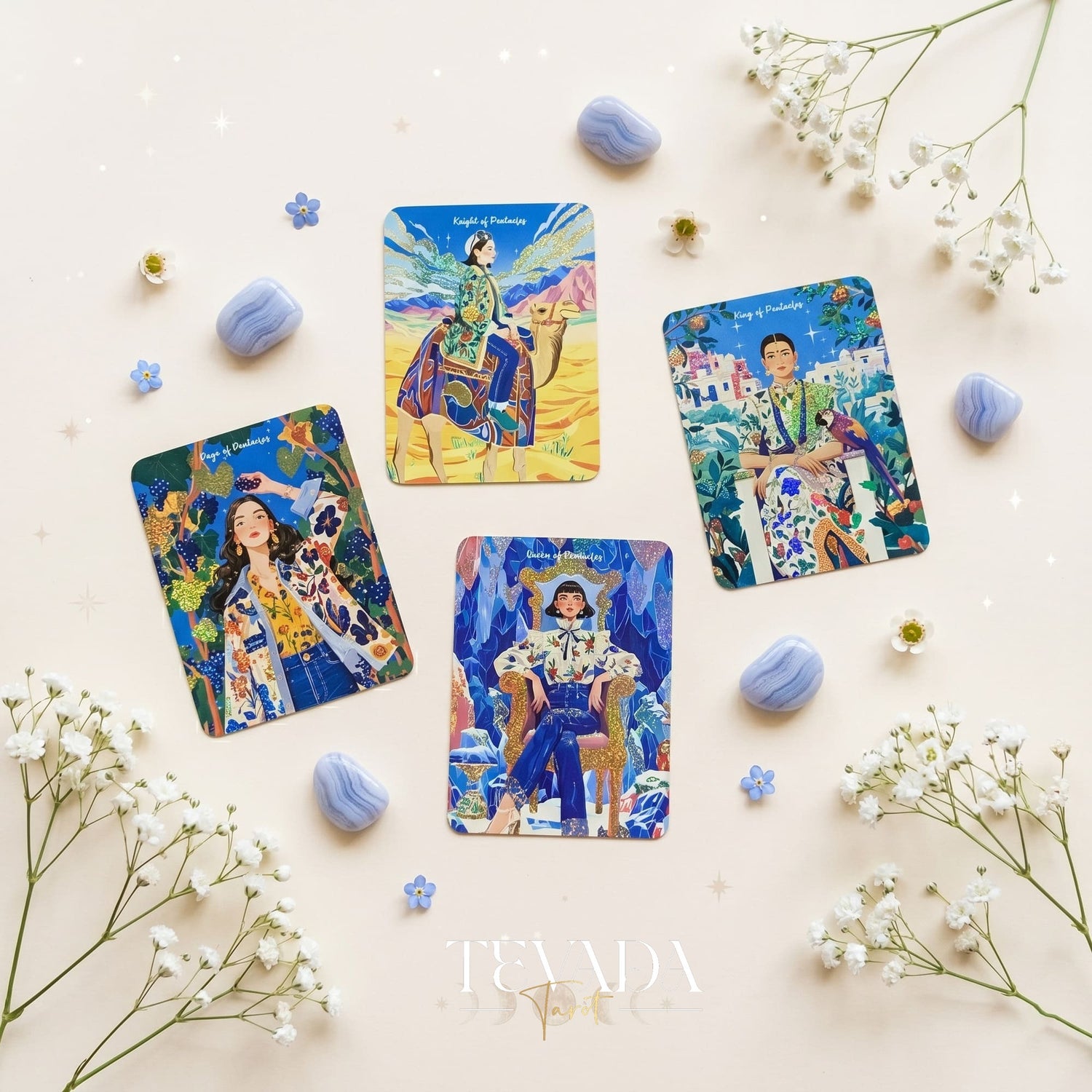 WonderStruck Tarot Deck vibrant feminine indie tarot deck for everyday empowerment and grounded daily reflection.
