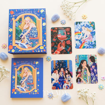 WonderStruck Tarot Deck vibrant feminine indie tarot deck for everyday empowerment and grounded daily reflection.