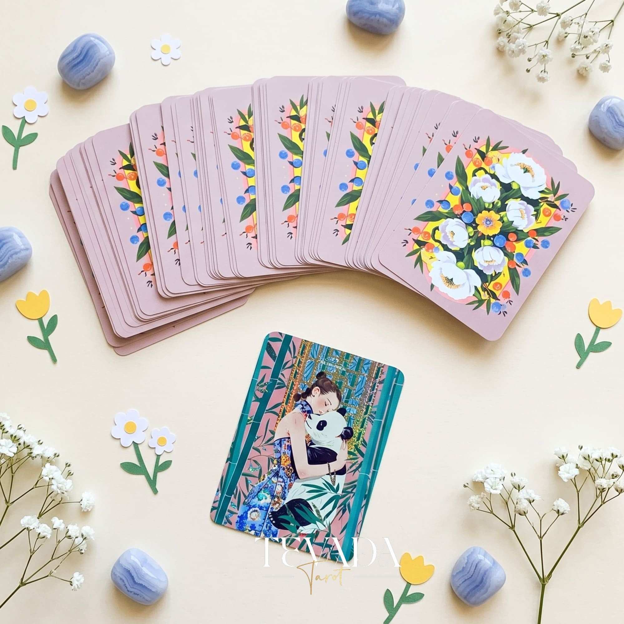 WonderStruck Tarot Deck vibrant feminine indie tarot deck for everyday empowerment and grounded daily reflection.