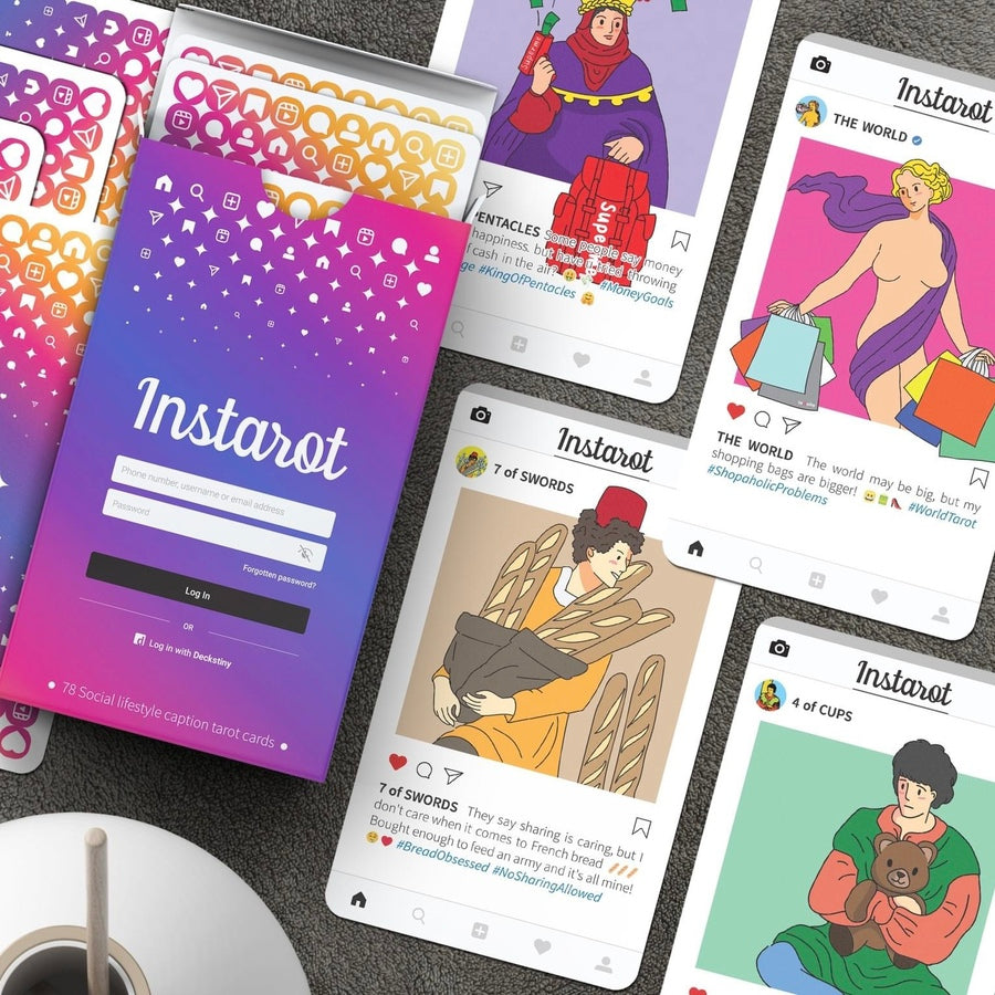 Connect with the imaginary world of tarot characters on Instagram with InsTarot.