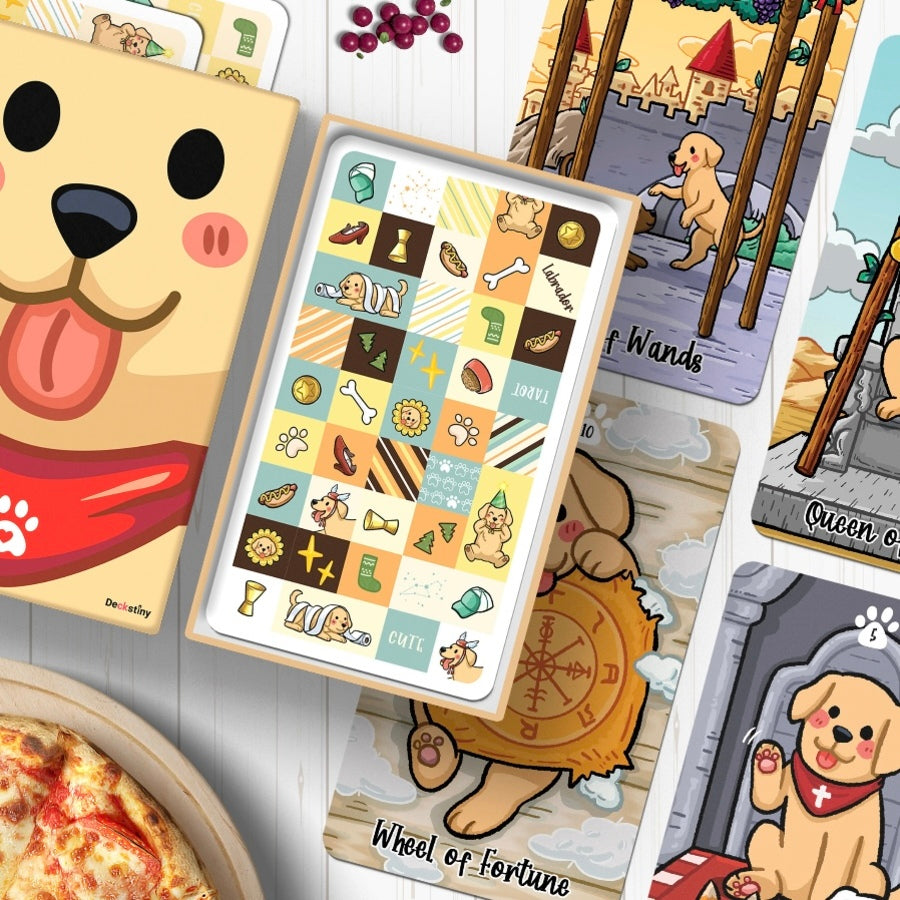 Discover the cutest tarot deck on Etsy - the Labradorable Tarot! Each card features an adorable Labrador in warm and inviting colors, perfect for connecting with your inner magic.