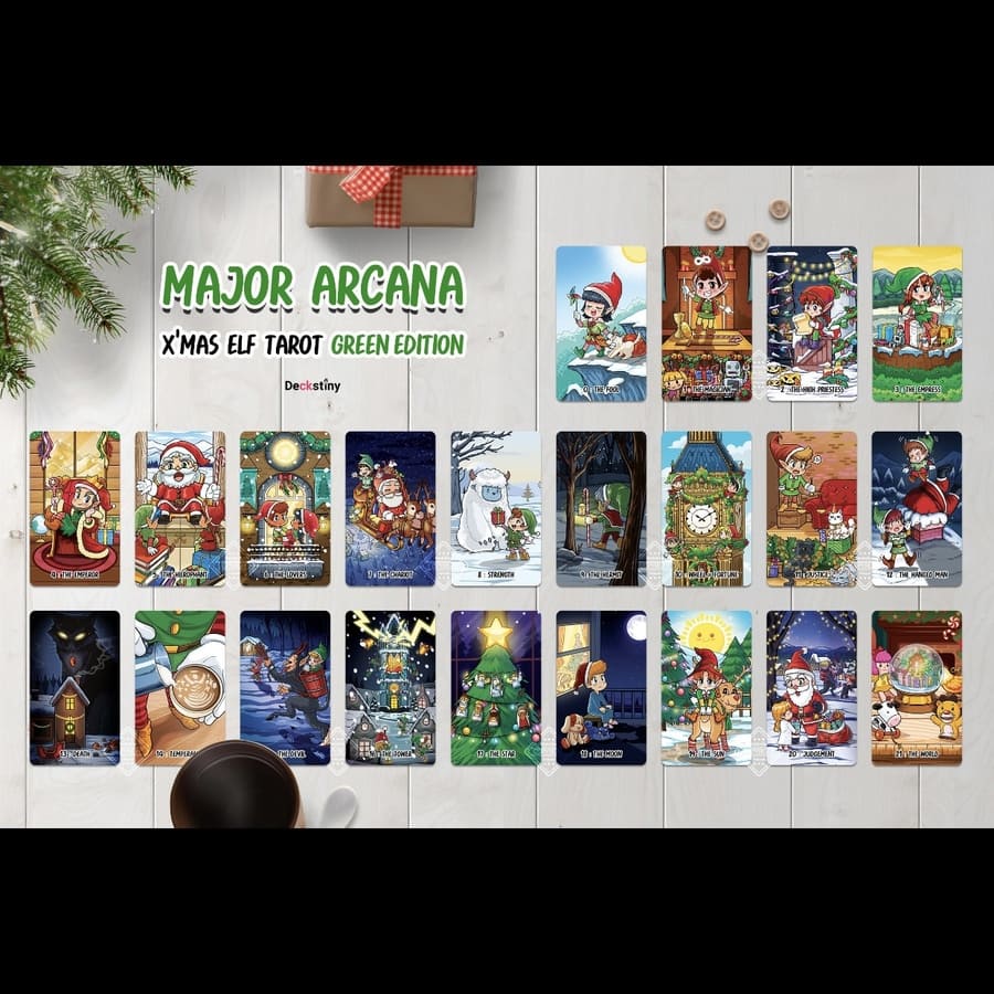 Perfect Christmas gift for your loved one or yourself. Enter the magical world of Christmas Land for a full tarot reading with Santa and his elves. Xmas Elfs will provide insight into your future, draw your tarot cards and consult the magic eight ball. 