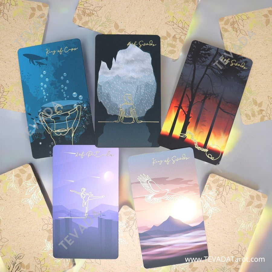 Looking for a beautifully designed tarot deck with intuitive messages? Look no further than the latest edition of our best-seller, the Linescape Tarot. With redesigned cards and a unique combination of landscape and line elements, this deck will give you a fresh perspective and help you see things more clearly.