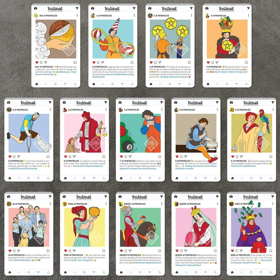Connect with the imaginary world of tarot characters on Instagram with InsTarot.